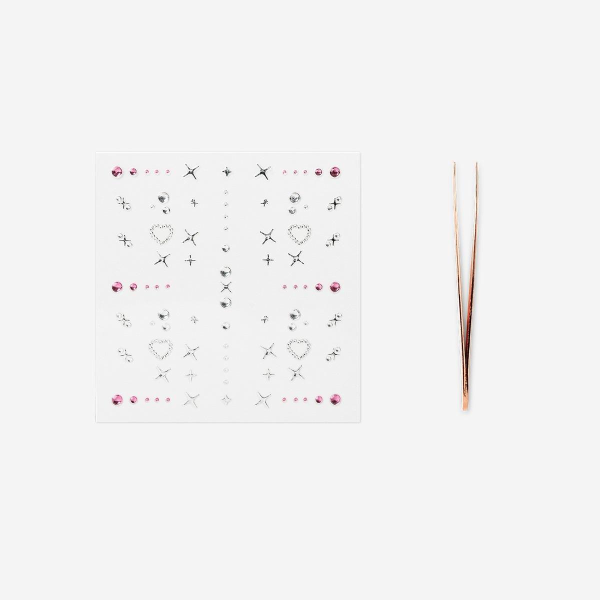 Multicolour Nail Sticker Stones With Applicator