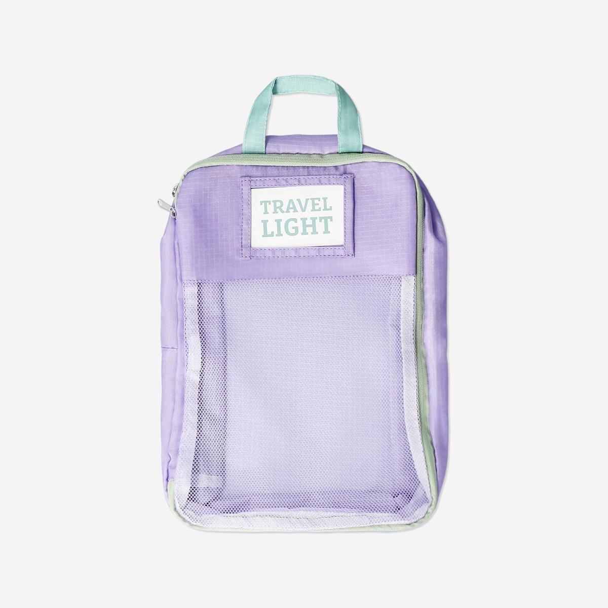 Purple Organiser Bag With Compression Feature - Small