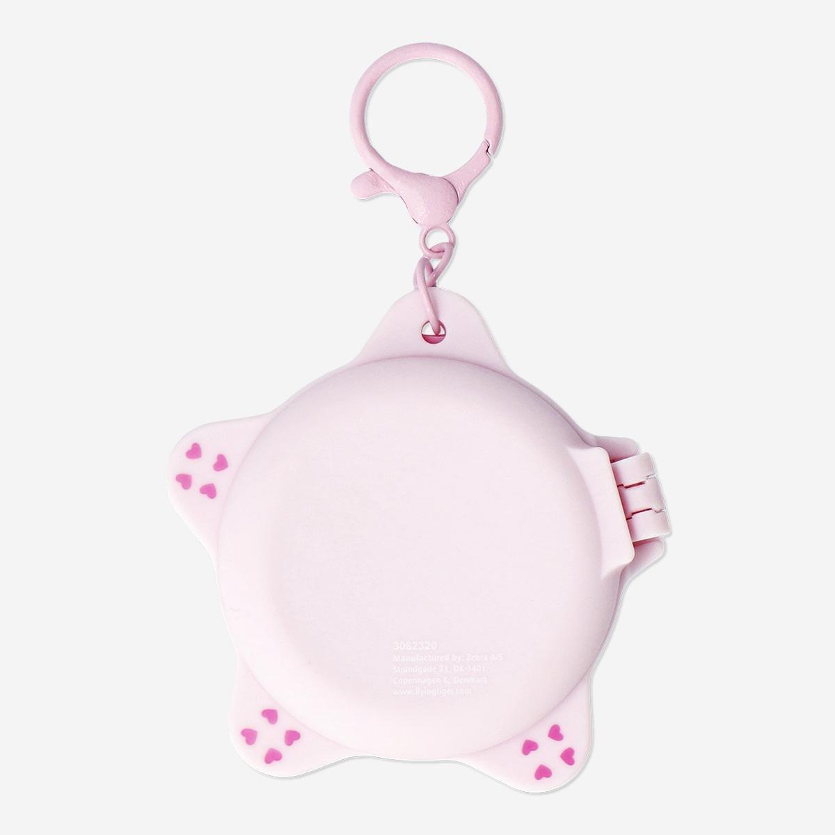 Pink Starfish Hairbrush And Mirror