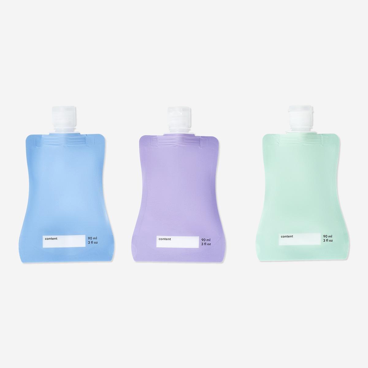 Multicolour Travel Pouches For Liquids Set - 3 Pcs