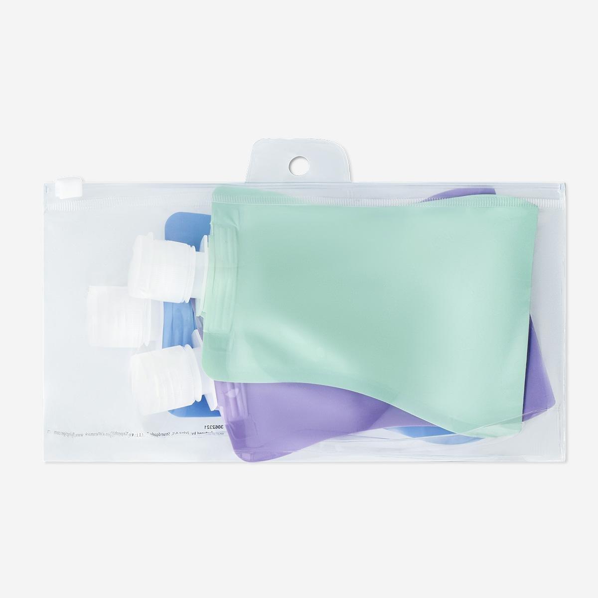 Multicolour Travel Pouches For Liquids Set - 3 Pcs