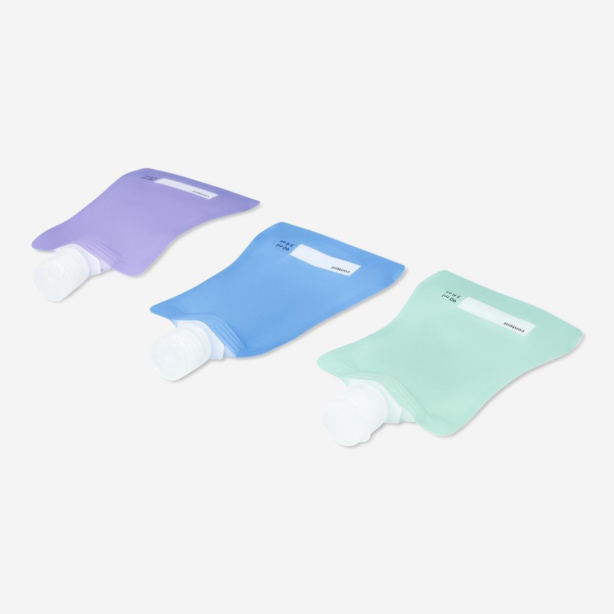 Multicolour Travel Pouches For Liquids Set - 3 Pcs