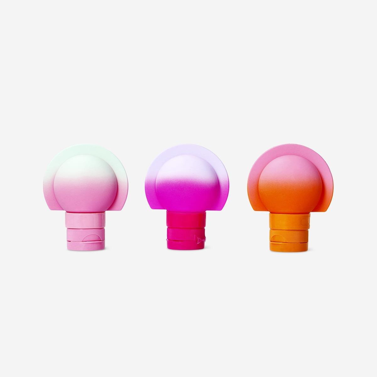 Multicolour Gradient Travel Bottles - 3 Pcs