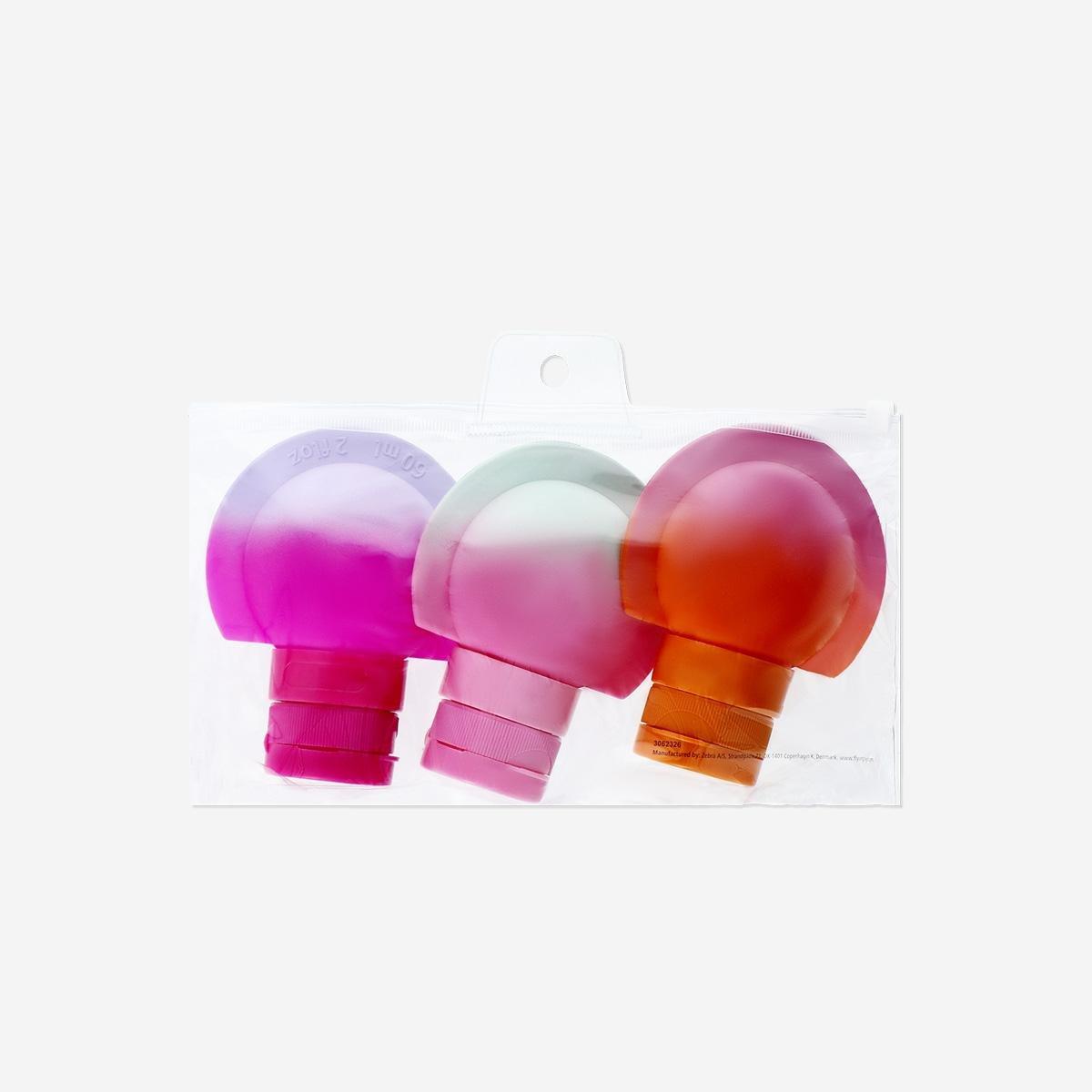 Multicolour Gradient Travel Bottles - 3 Pcs