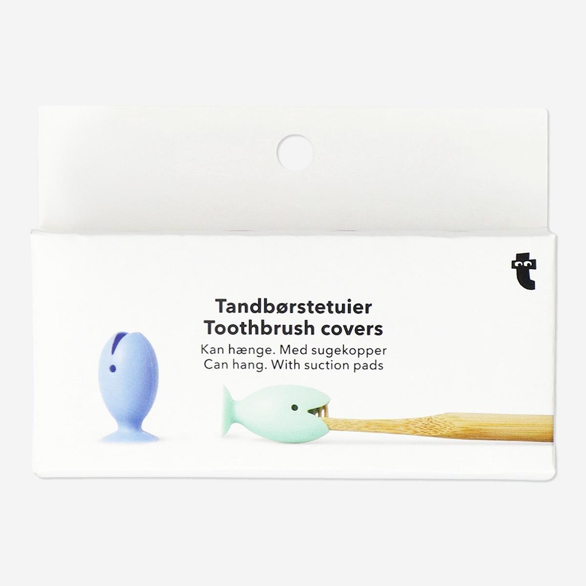Multicolour Fish Toothbrush Covers - 4 Pcs