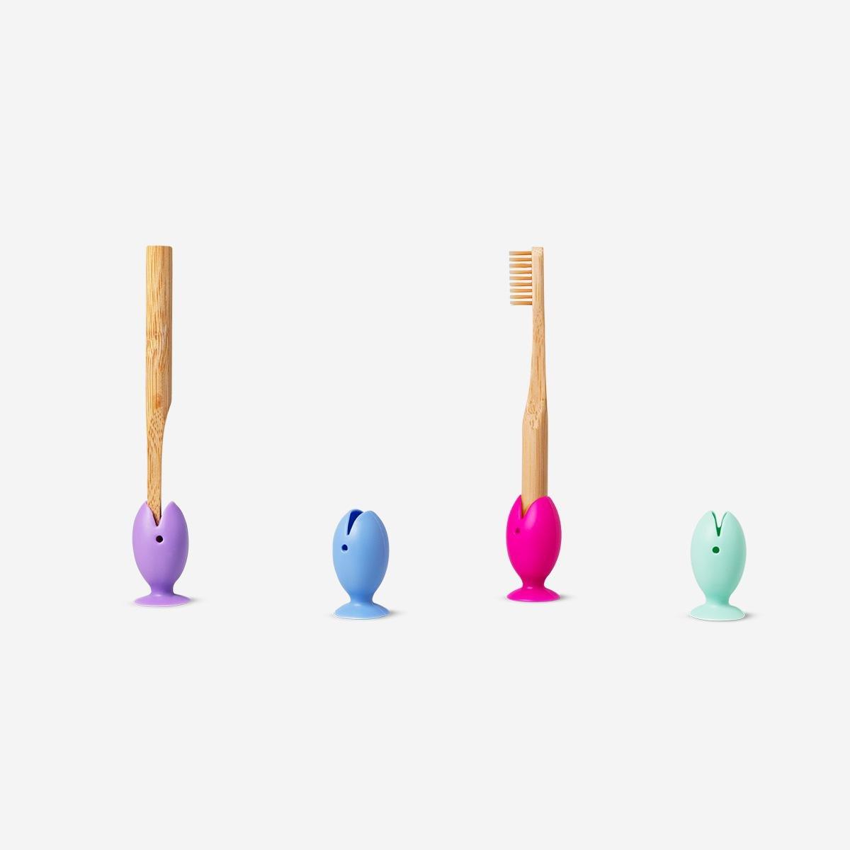 Multicolour Fish Toothbrush Covers - 4 Pcs