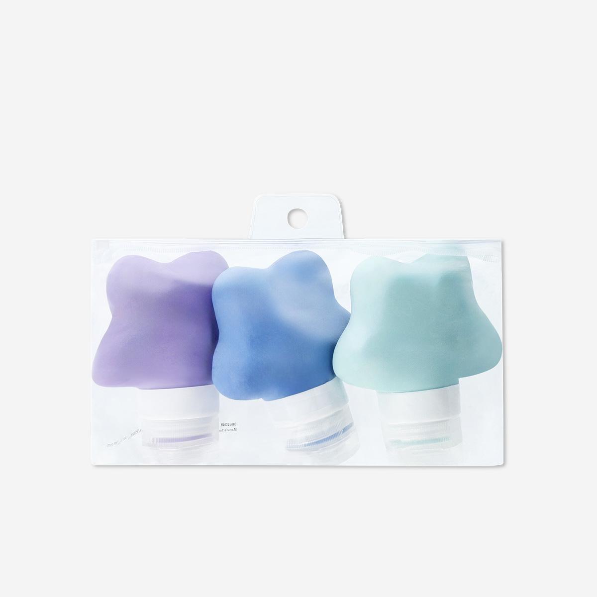 Multicolour Star Shaped Travel Bottles - 3 Pcs