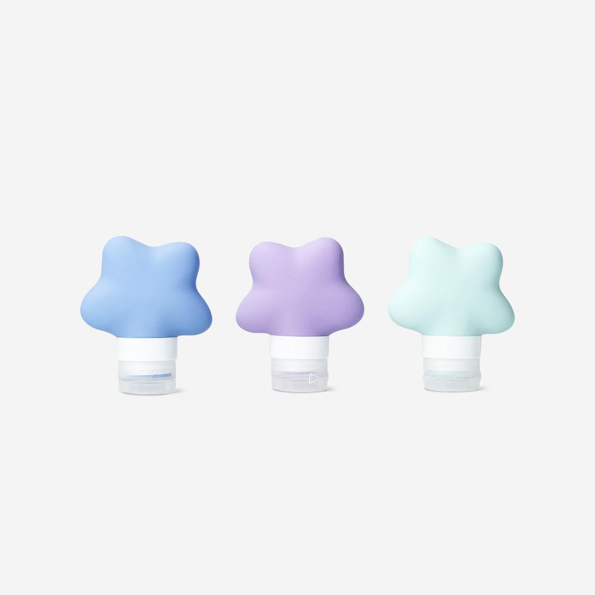 Multicolour Star Shaped Travel Bottles - 3 Pcs