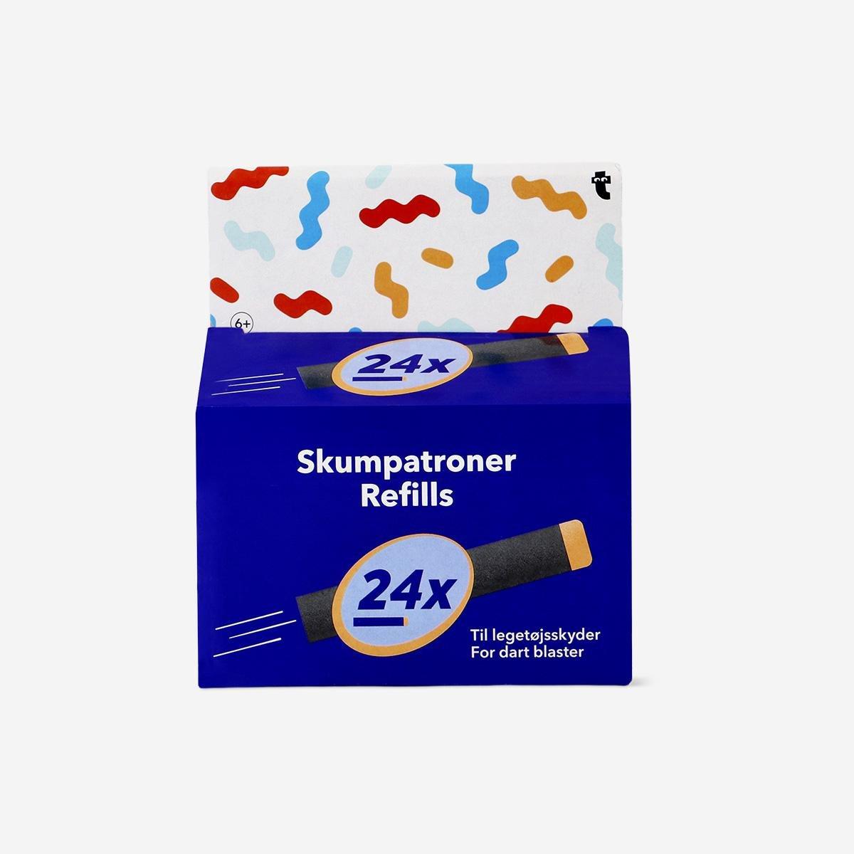 Multicolour Refills For Dart Blaster - 24 Pcs