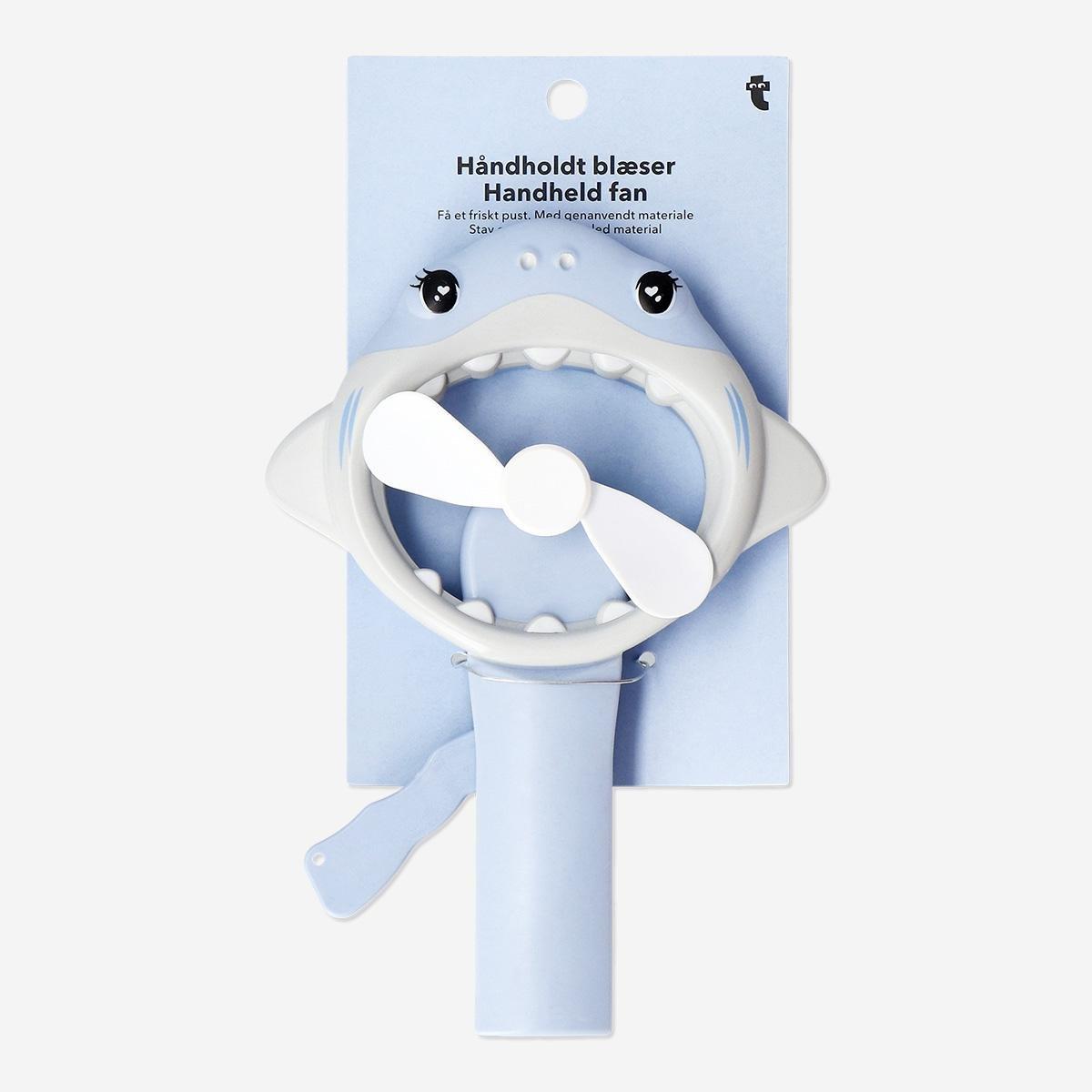 Blue Handheld Fan - Shark