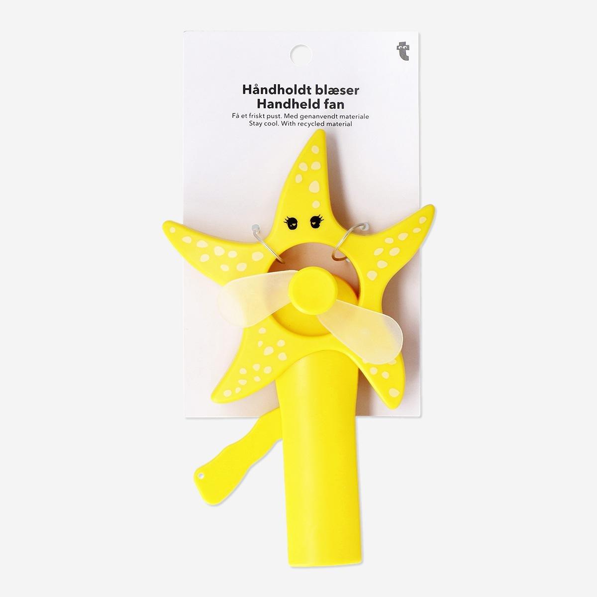 Yellow Handheld Fan - Starfish