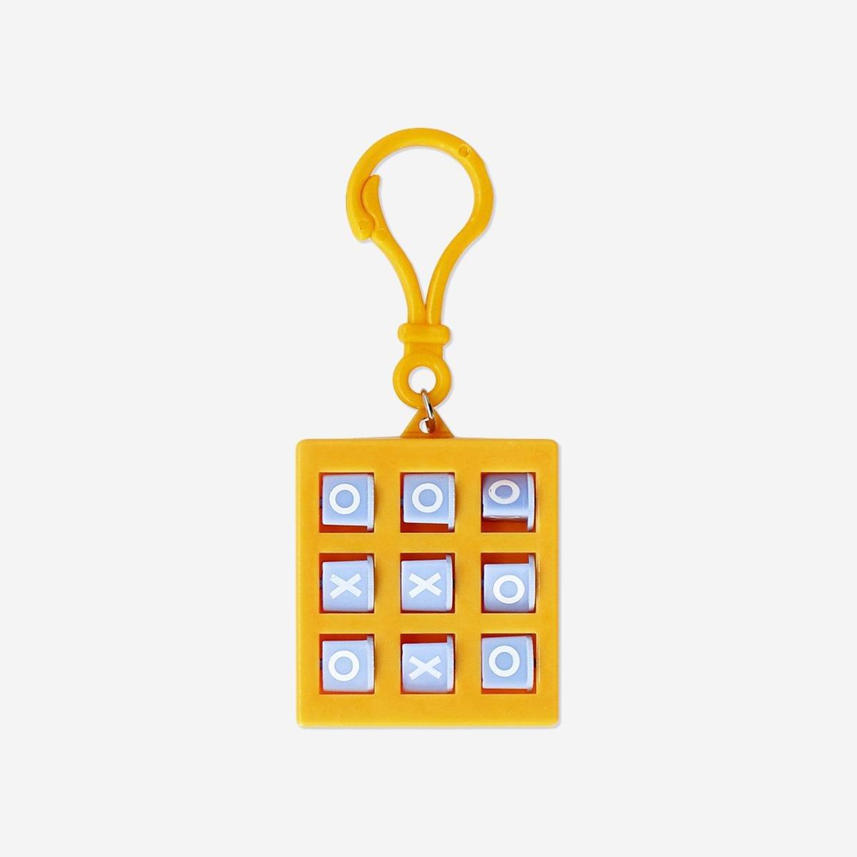 Multicolour Mini Tic-Tac-Toe Key Ring Game