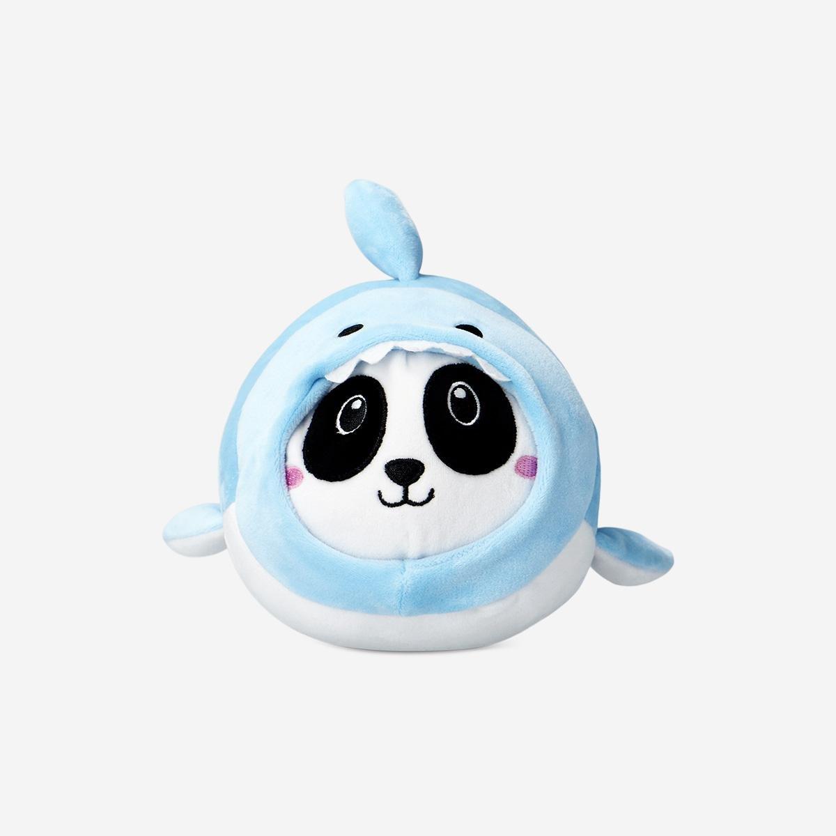 Blue Panda Dressed As Shark Plush Toy