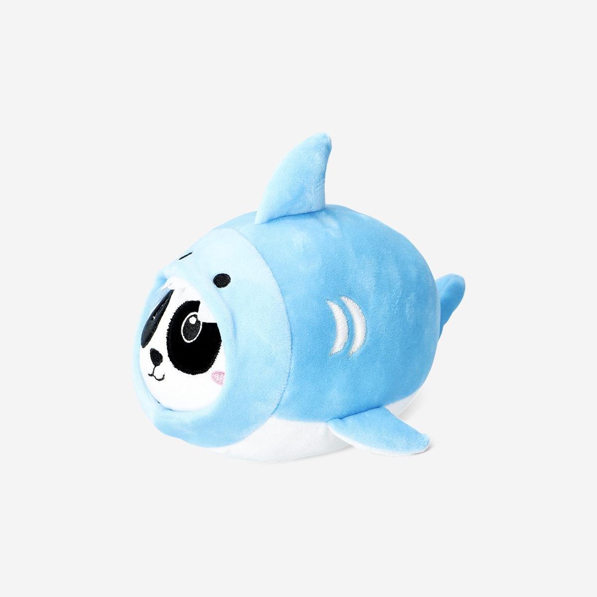 Blue Panda Dressed As Shark Plush Toy