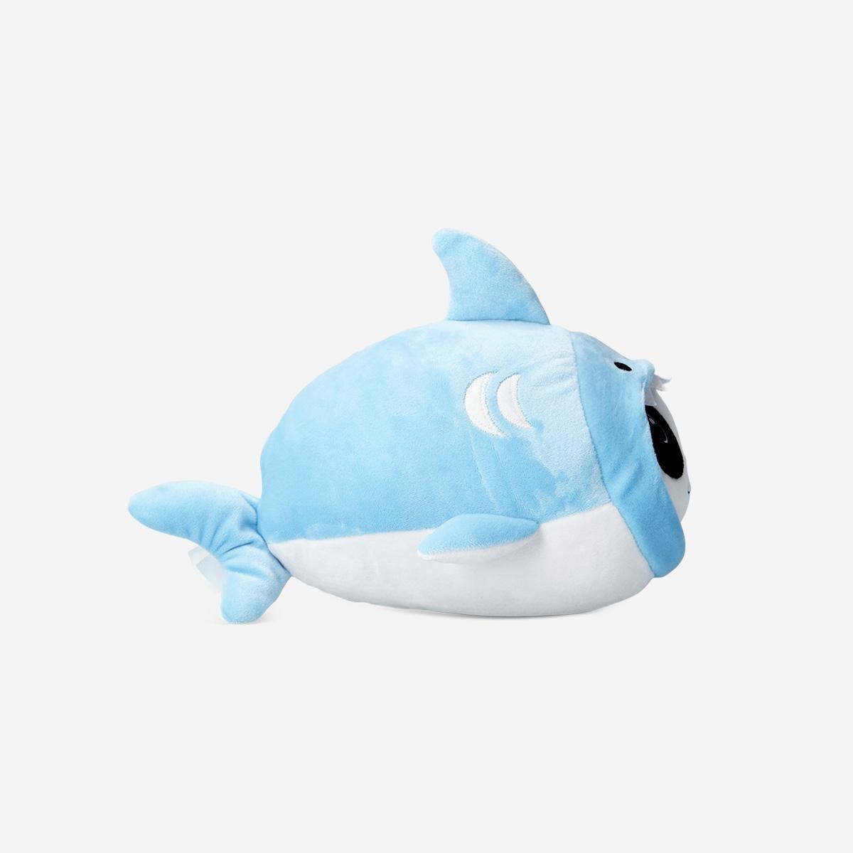 Blue Panda Dressed As Shark Plush Toy