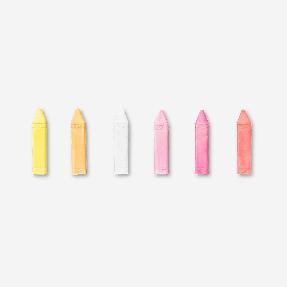 Multicolour Set Of Pavement Chalks - 12 Pcs