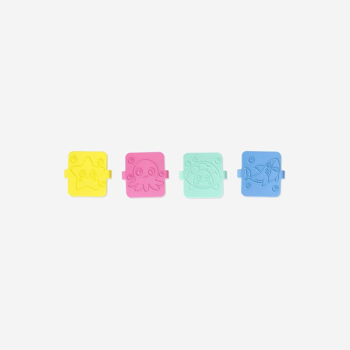 Multicolour Sand Stamps - 4 Pcs