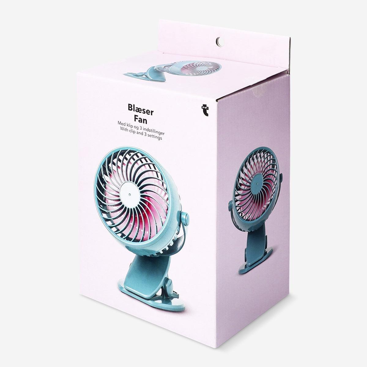 Black Clip On Fan With 3 Settings