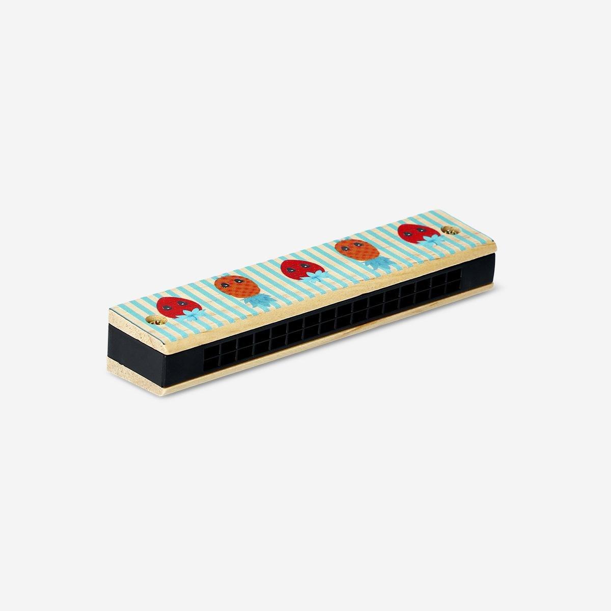 Multicolour Wooden Harmonica