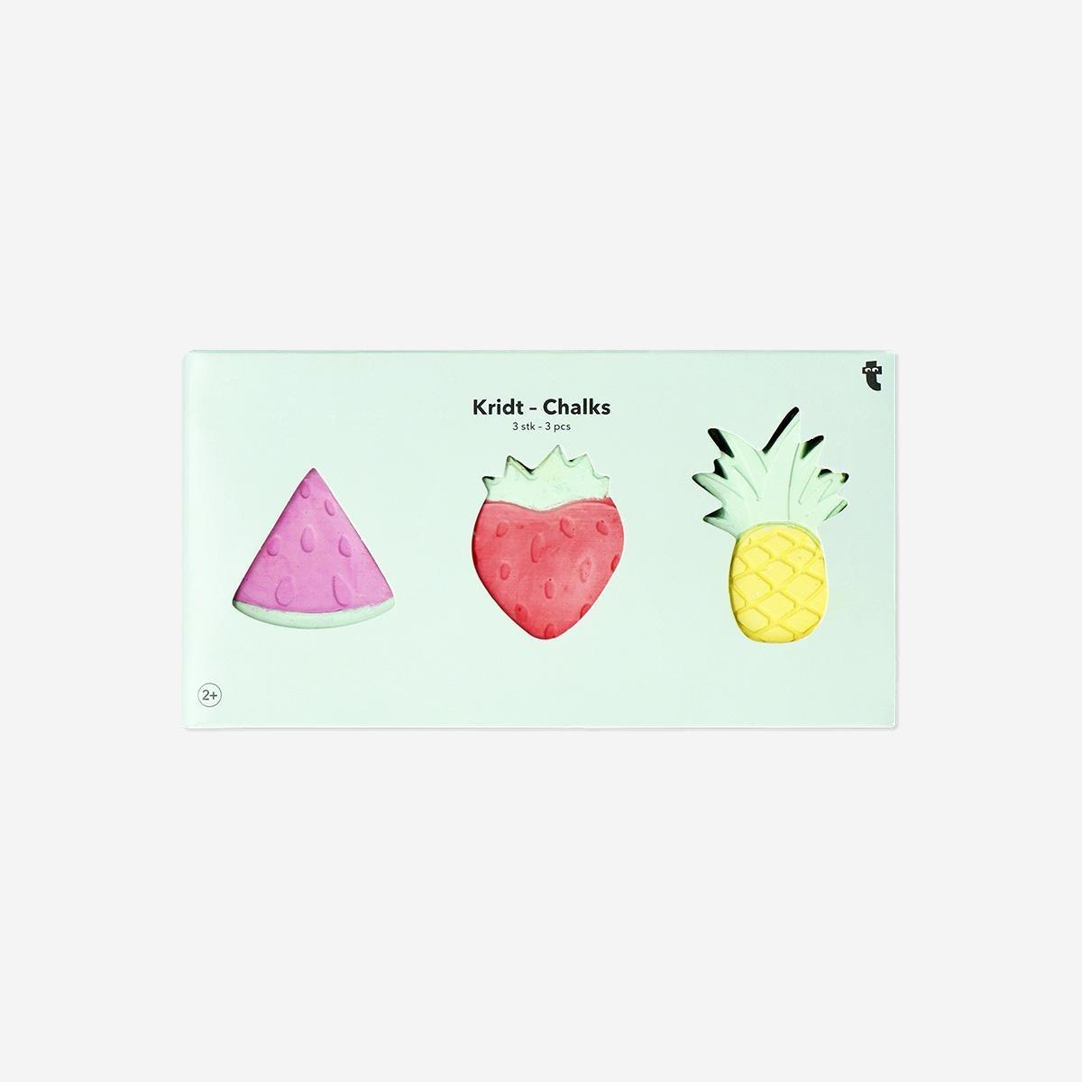 Multicolour Fruit Chalk Set - 3 Pcs