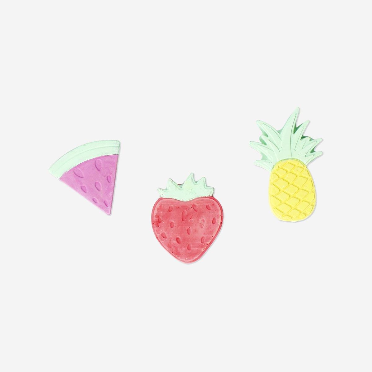Multicolour Fruit Chalk Set - 3 Pcs