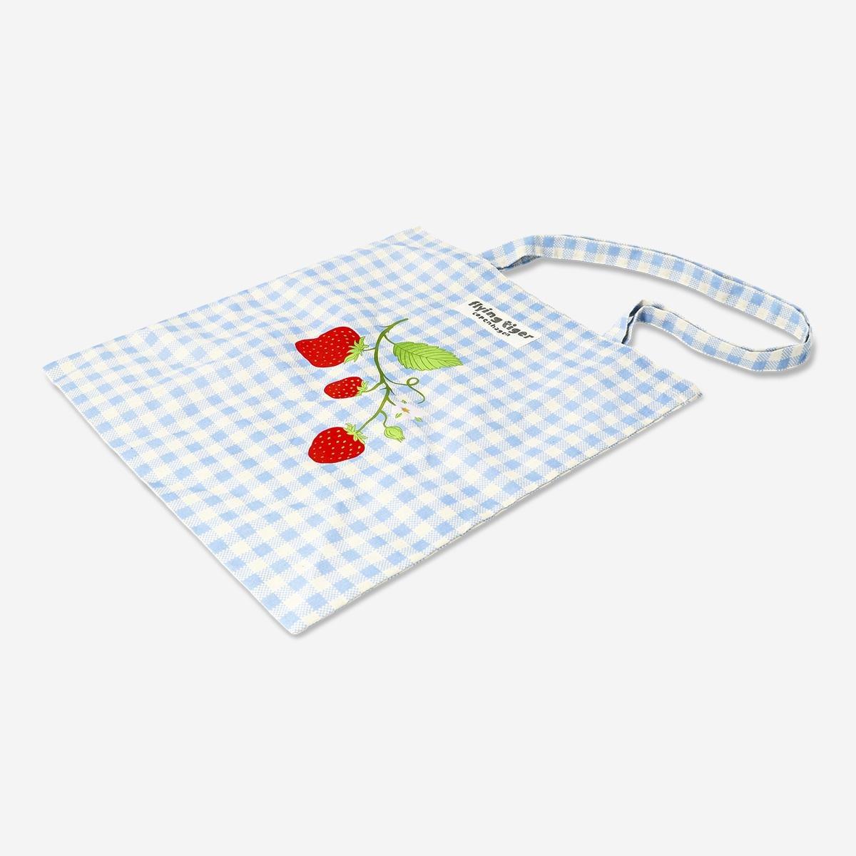 Multicolour Strawberry Print Tote Bag