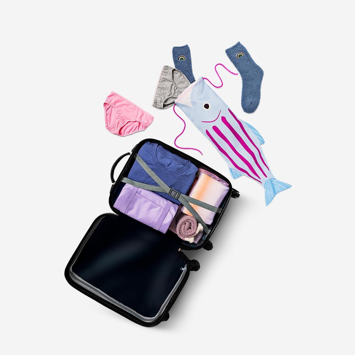 Multicolour Fish Laundry Bag