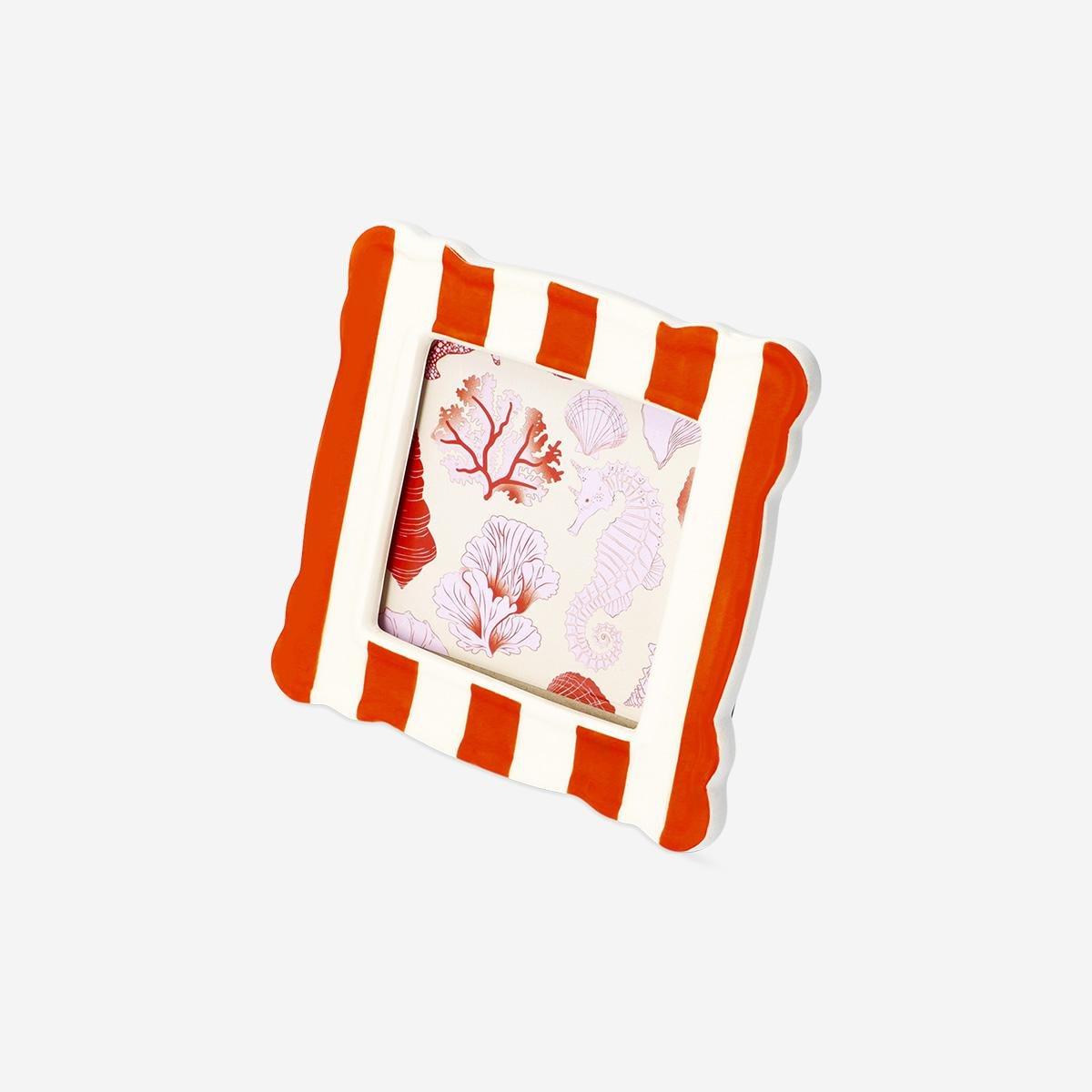 Multicolour Striped Ceramic Picture Frame