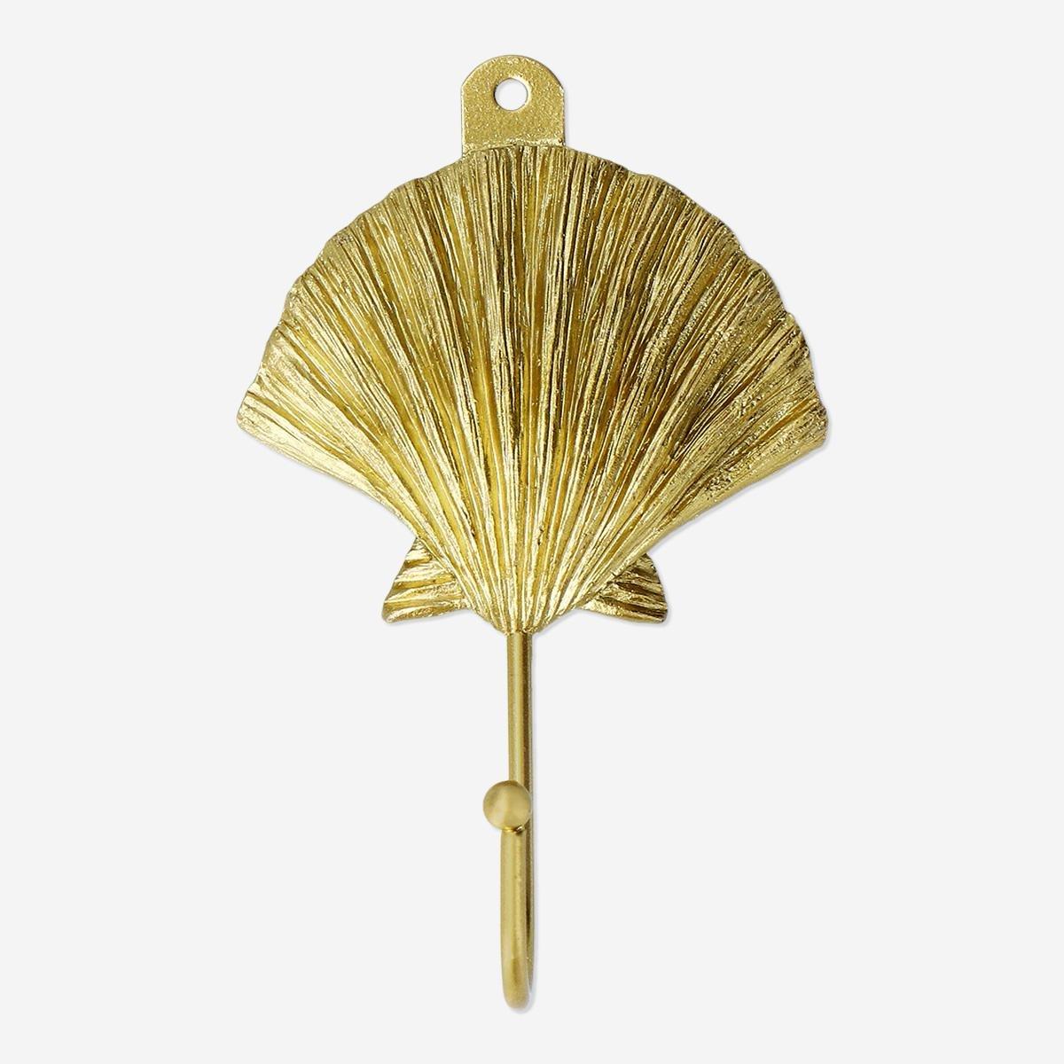 Gold Brass Seashell Hook