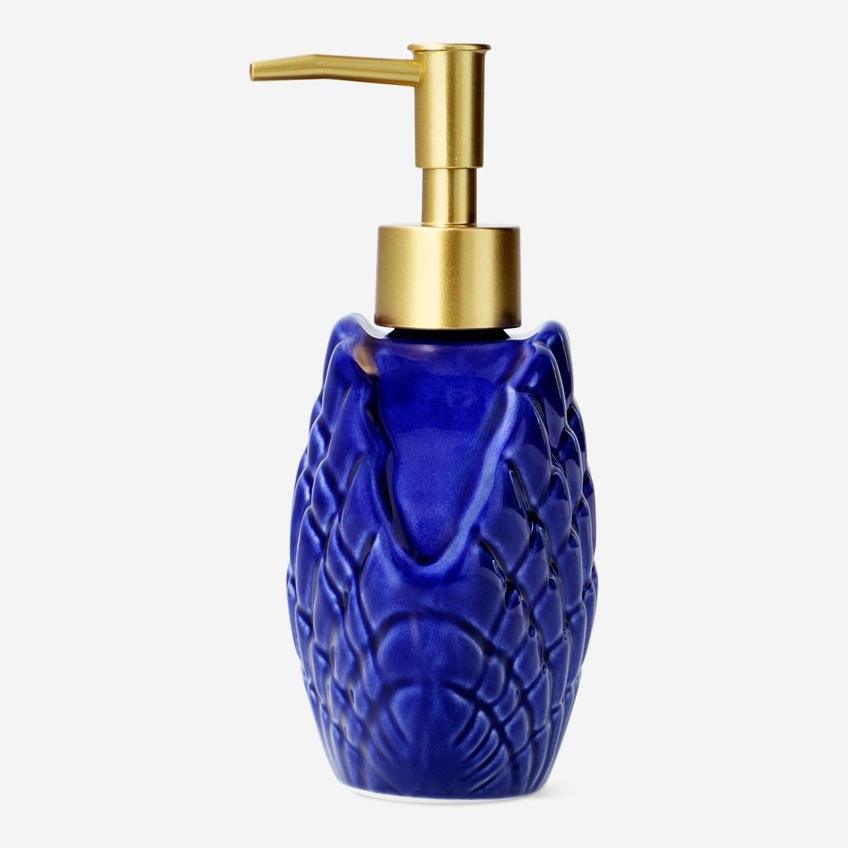 Blue Seashell Soap Dispenser