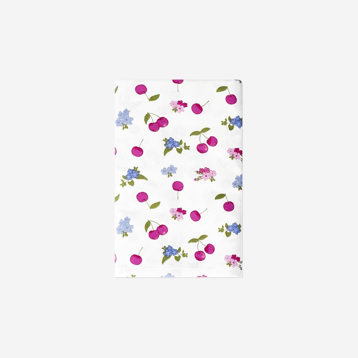 Multicolour Floral Tablecloth With Cherries - 140 X 220 Cm