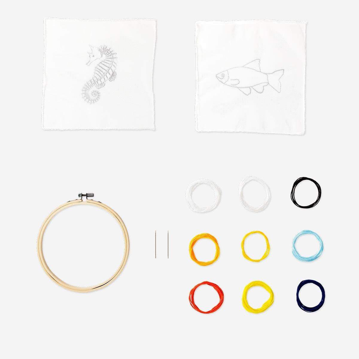 Multicolour Ocean Embroidery Set