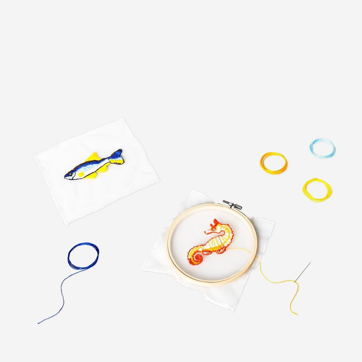Multicolour Ocean Embroidery Set
