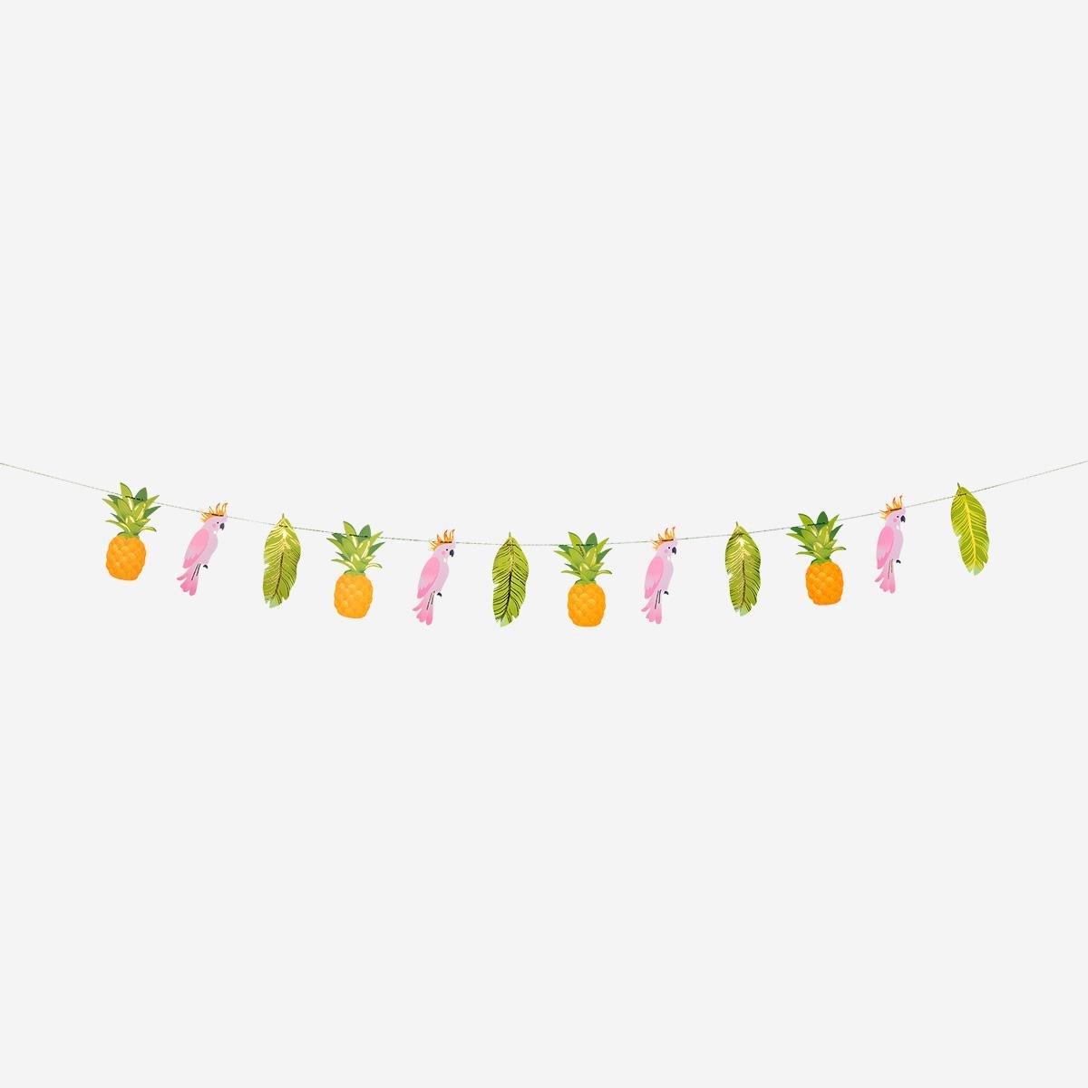 Multicolour Tropical Theme Paper Garland - 300 Cm