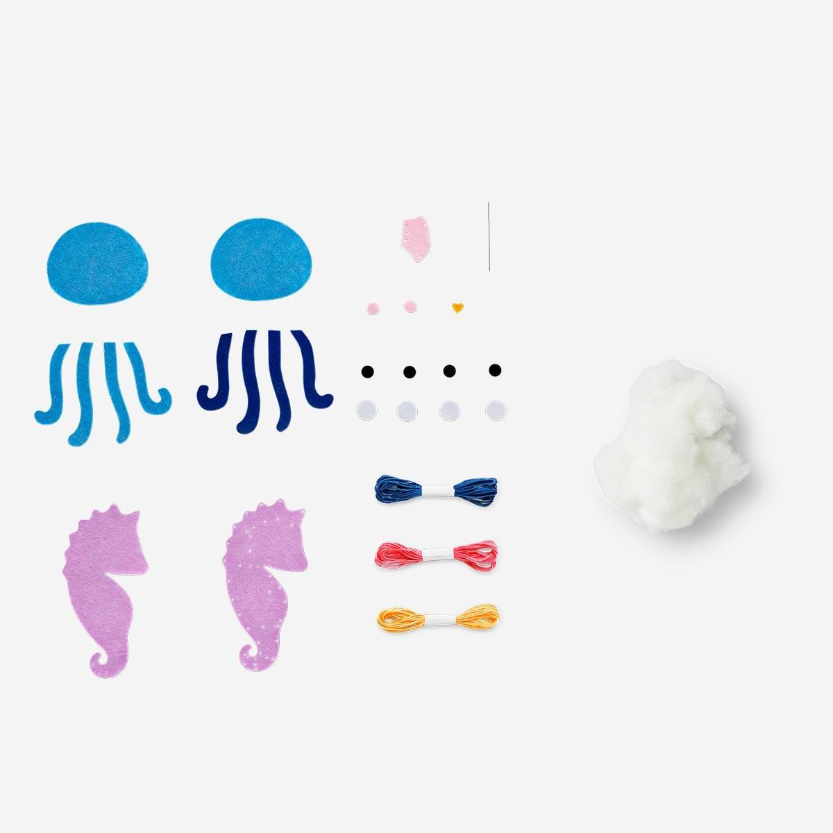 Multicolour Diy Sea Creatures Sewing Kit
