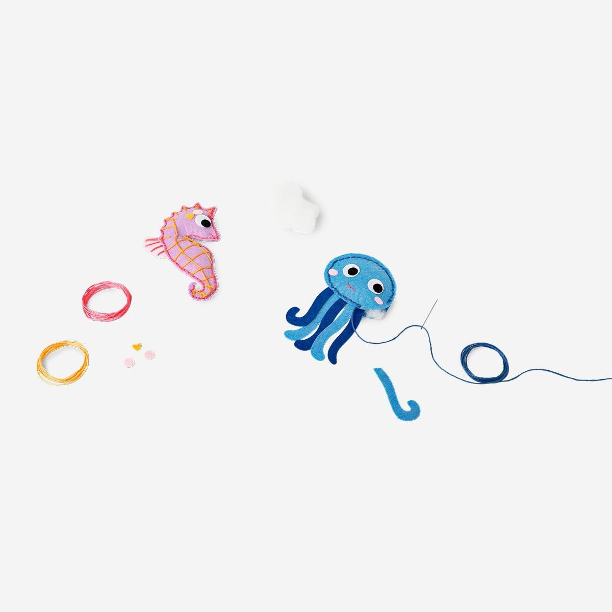 Multicolour Diy Sea Creatures Sewing Kit