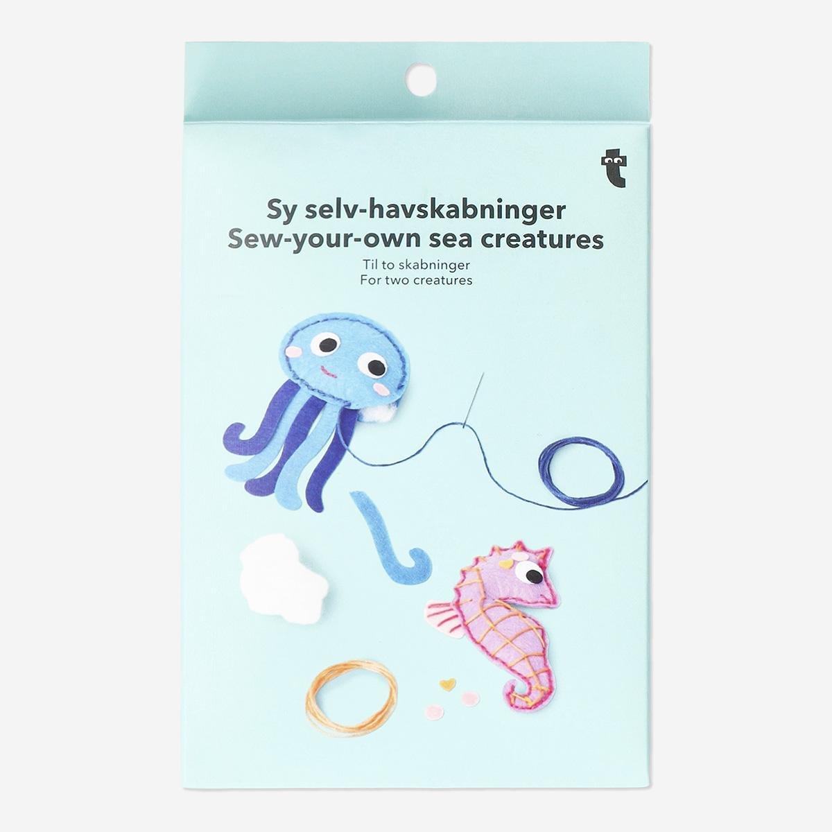 Multicolour Diy Sea Creatures Sewing Kit