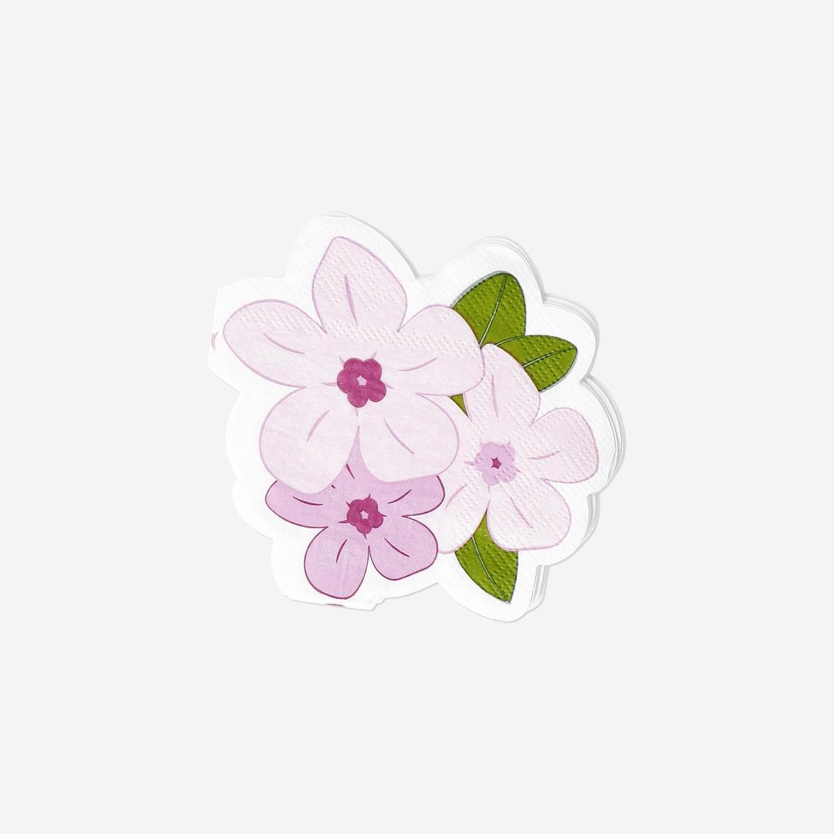 Pink Blossom Napkins - 16 Pcs