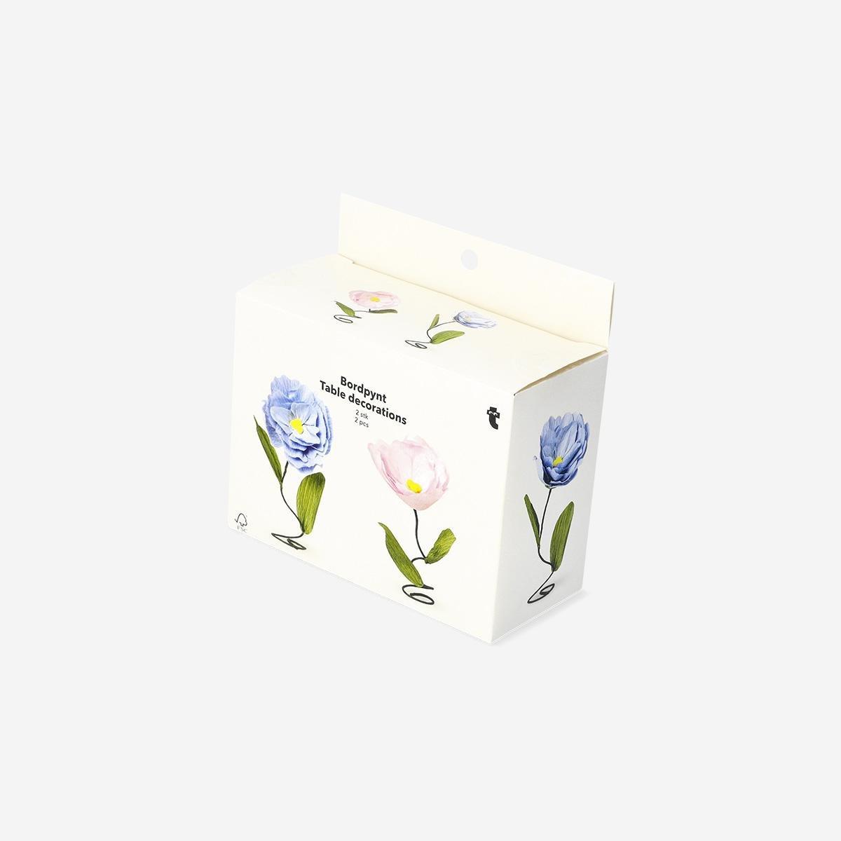 Multicolour Summer Flower Table Decorations - 2 Pcs