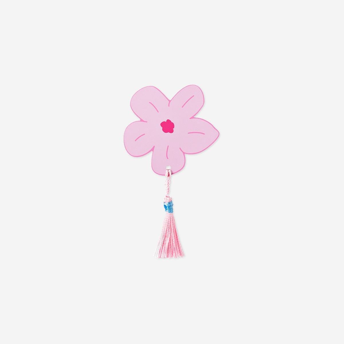Pink Blossom Place Cards With Tassels - 6 Pcs