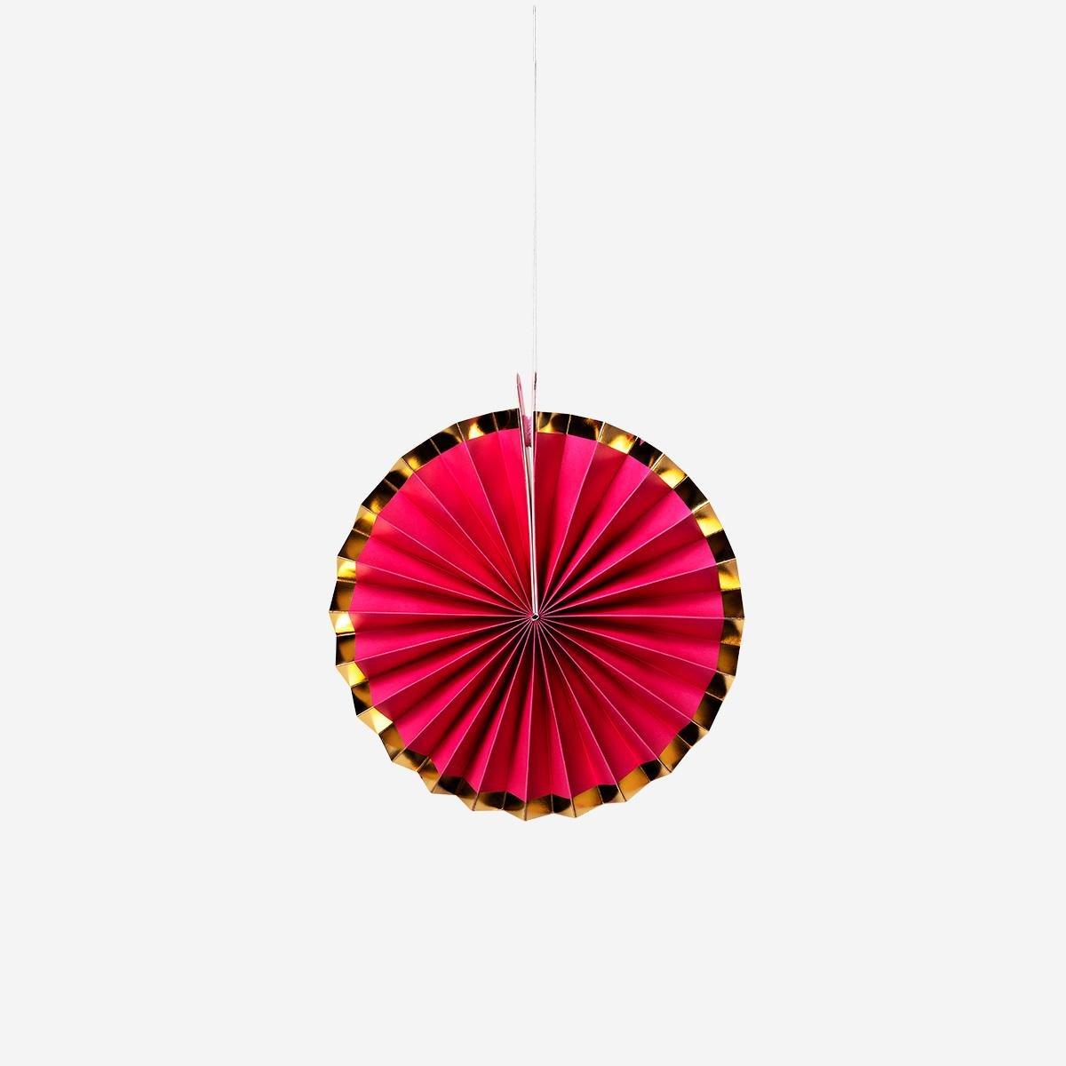 Multicolour Hanging Paper Rosettes - 3 Pcs