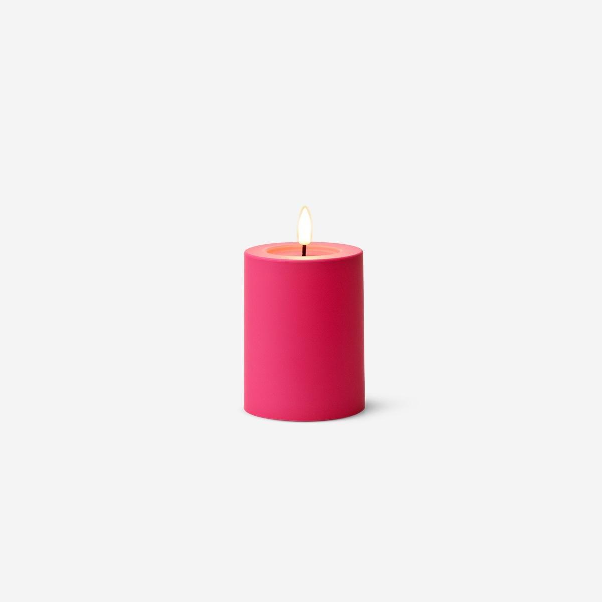 Pink Outdoor Led Candle - 10 Cm
