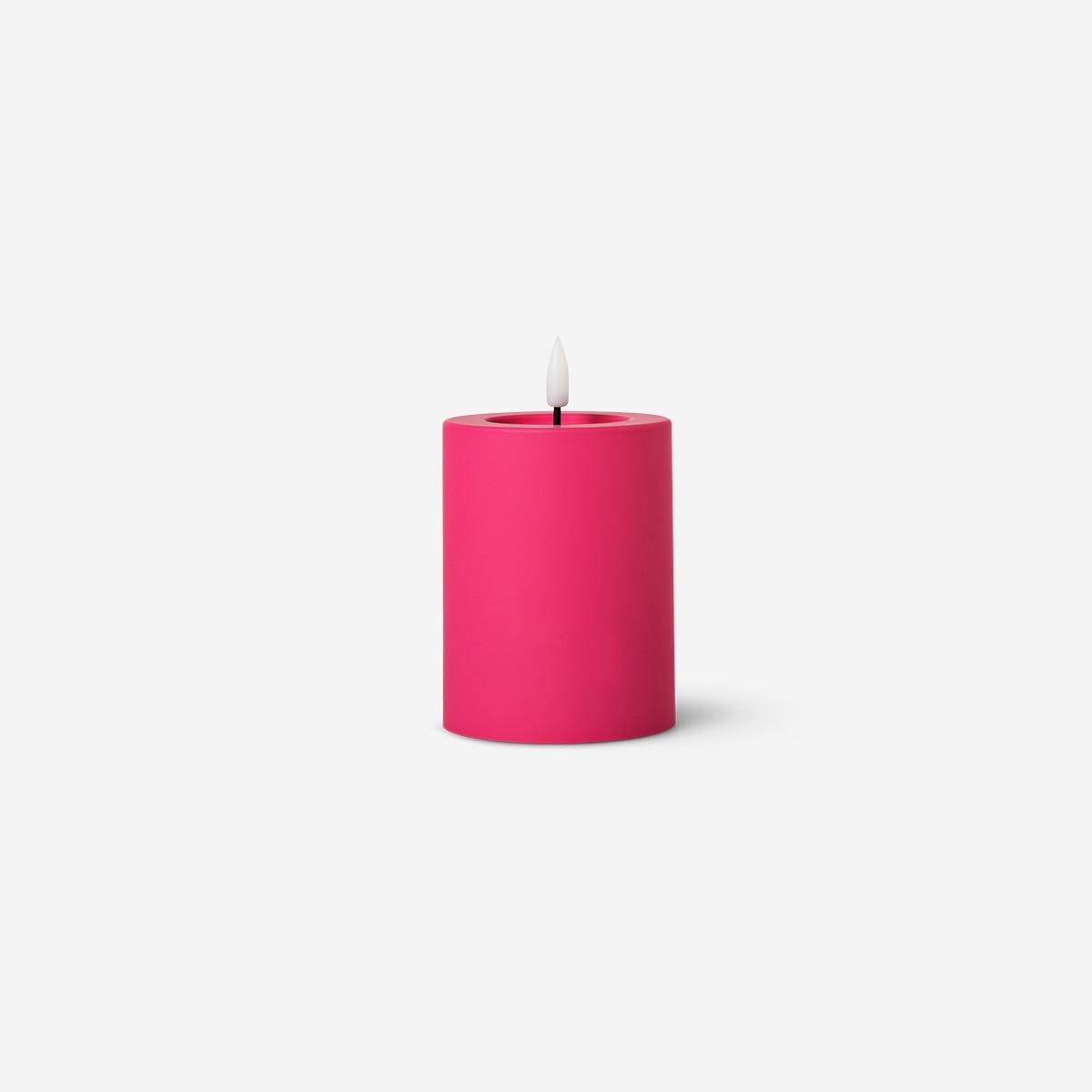 Pink Outdoor Led Candle - 10 Cm
