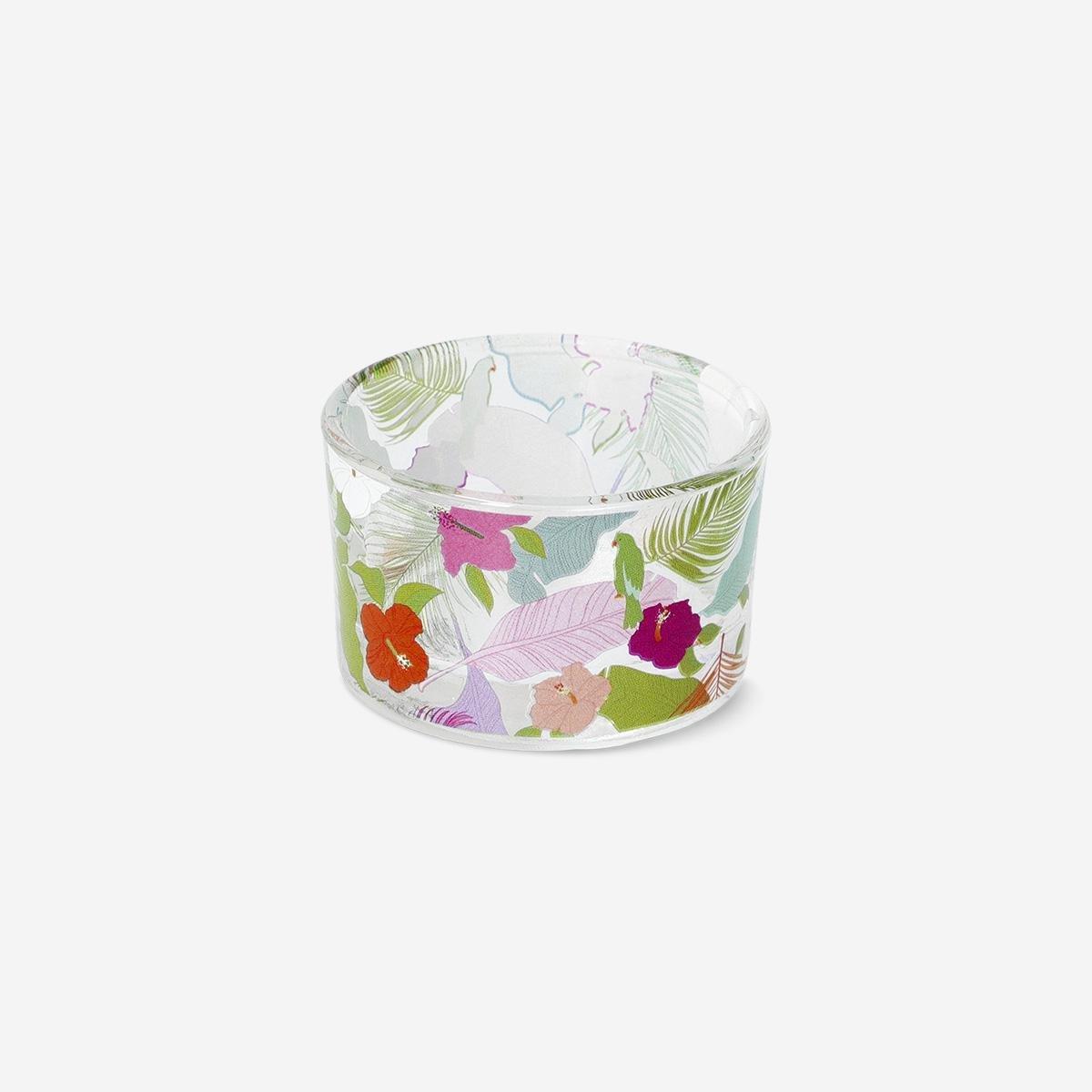 Multicolour Tropical Print Tealight Holder
