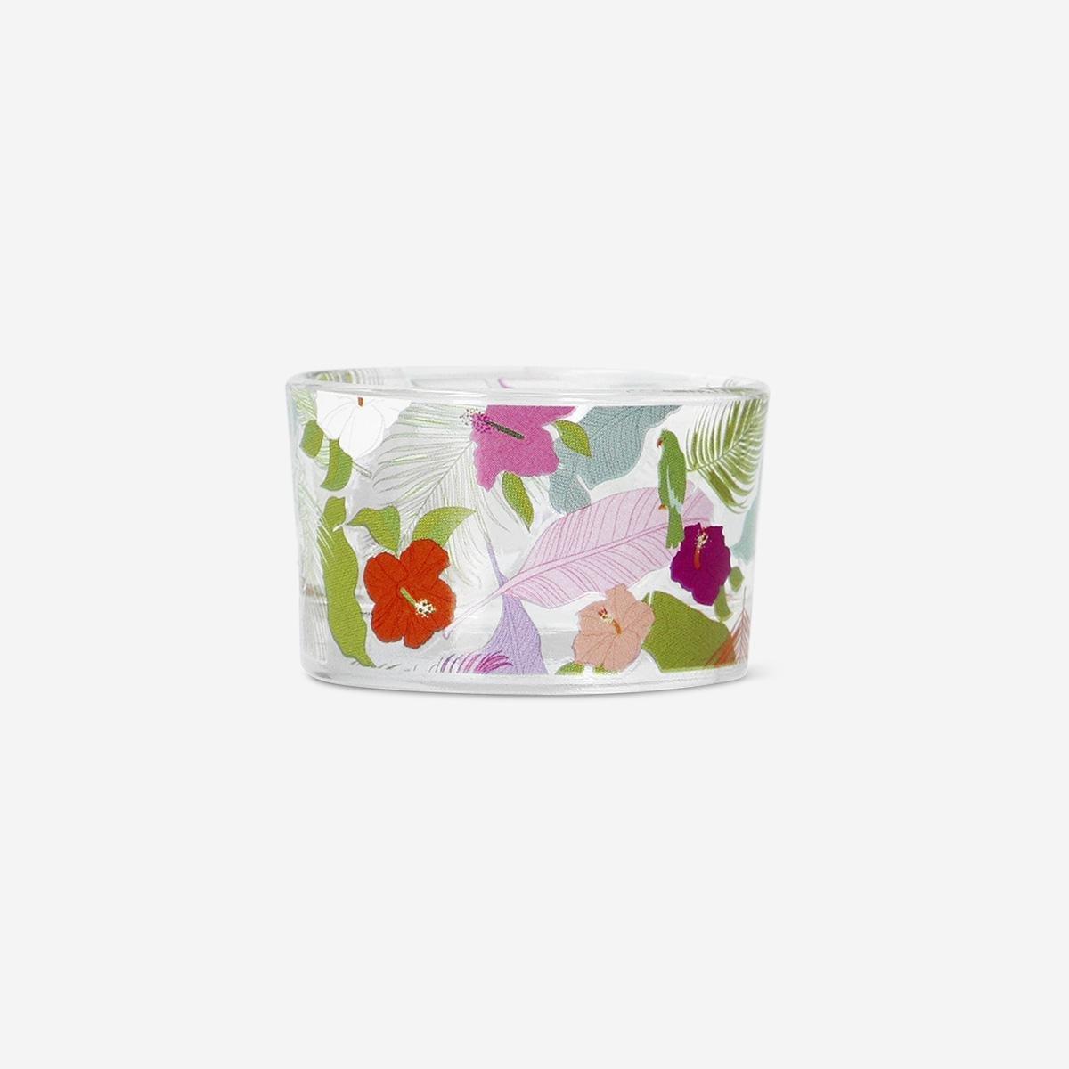 Multicolour Tropical Print Tealight Holder