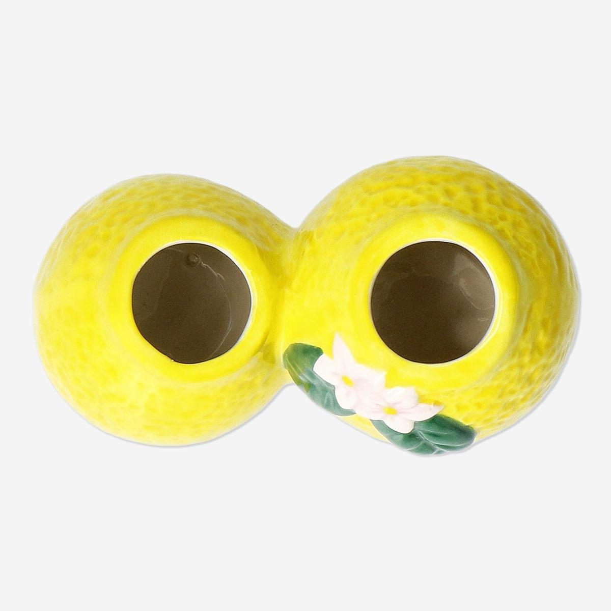 Yellow 2 In 1 Lemon Vase