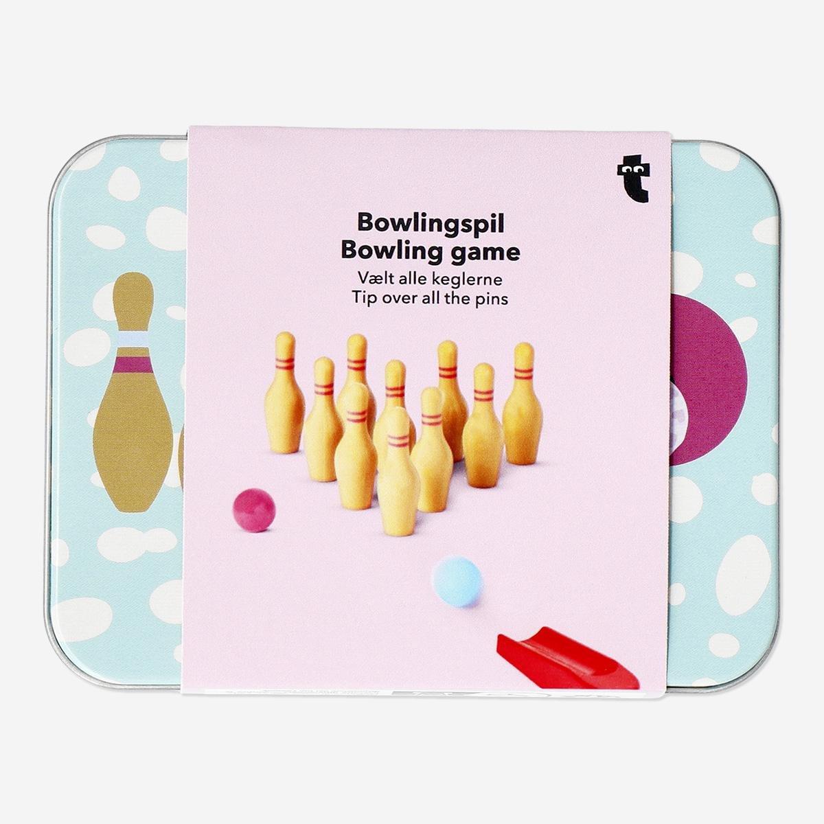 Multicolour Mini Bowling Tin Box Game