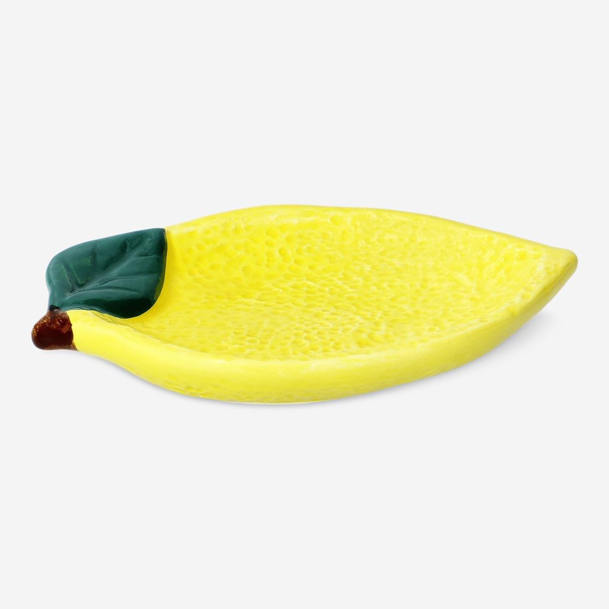 Yellow Lemon-Shaped Bowl