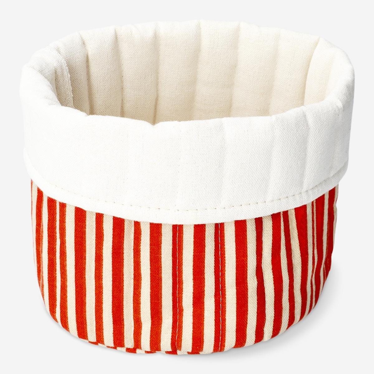 Orange Striped Storage Basket . 20 Cm