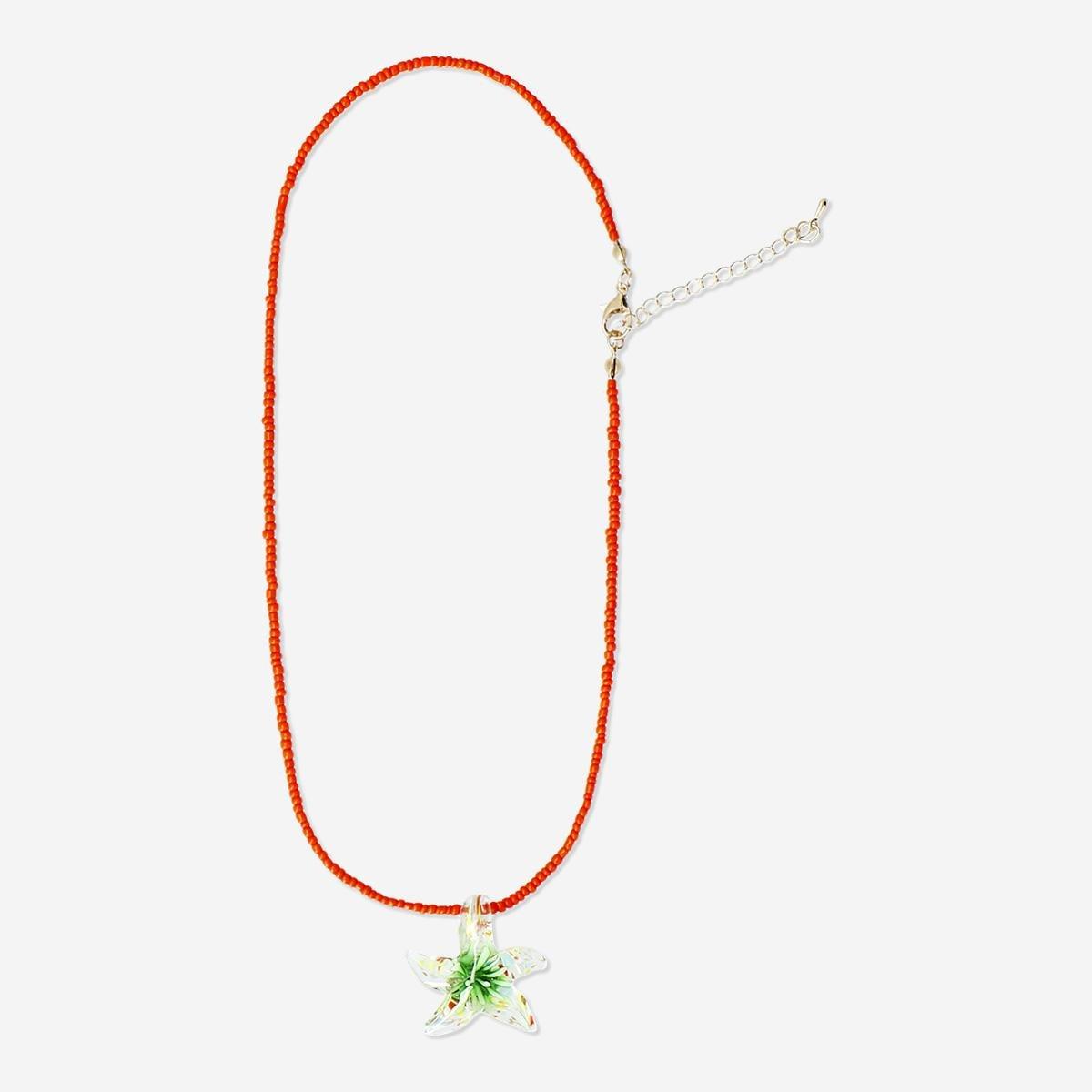 Multicolour Glass Star Necklace